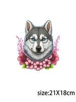 Autocollants LETOP 20oz pour chien avec fleurs UV pour transfert DTF sur tasses, autocollants de transfert de dessins animés pour bouteilles d'eau, gobelets en plastique, logos et décalcomanies