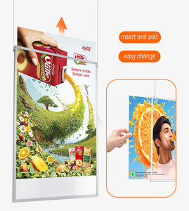 800x1200mm Ultra-Thin Advertising Light Box Double Sided LED <b>Poster</b> Aluminium <b>Frame</b> & Tempered Glass Cover - Product Image 3