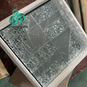AISEN DECOR Vente en gros de carreaux de miroir muraux autocollants dorés biseautés <span class=keywords><strong>30x30</strong></span> cm, carreaux de mosaïque miroir - Product Image 3