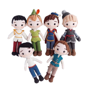 Hot Selling Crochet Knitting Cartoon Dolls Handmade Crafts Toy for Kids Christmas Gift