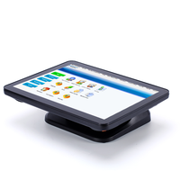 Caliente plegable de metal base15 pulgadas monitor de pantalla táctil capacitiva de escritorio fabricante minorista terminal POS para sistema de cajero