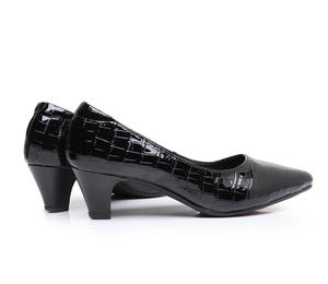 Escarpins en cuir de vache véritable au design élégant pour femmes, chaussures à talon attrayant à semelle souple avec fermeture à enfiler pour l'été et l'automne - Product Image 5