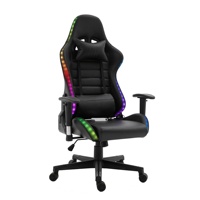 Ordinateur de massage Rgb Led Racing Design Game Chaise de jeu pour gamer avec appui-tête et soutien lombaire