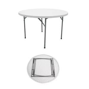 Tables et chaises pliantes rondes en plastique bon marché en gros pour mariages et banquets événementiels - Product Image 2