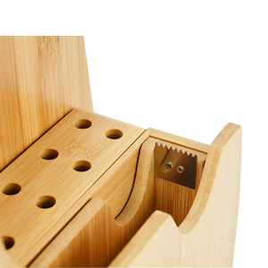 Organisateur de bureau en bois de bambou avec organisateur de fichiers pour le rangement des fournitures de bureau et accessoires de bureau - Product Image 5