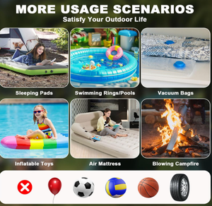 Mini pompe à air électrique rechargeable USB LCD pour le camping en plein air, gonfleur de lit, matelas, sans plastique, personnalisation du logo pour les <span class=keywords><strong>petites</strong></span> quantités - Product Image 2