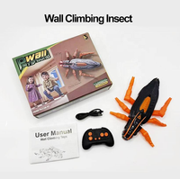 Dowellin Wandkletterndes ferngesteuertes Insekten-Spielzeug für Kinder, Halloween-Geschenk, 4-Kanal-Simulations-Kakerlaken-Kriecher-Einsatzspielzeugauto