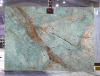 Dalles de pierre de granit vert naturel de haute qualité Granit vert turquoise brésilien pour la décoration d'hôtels et de villas