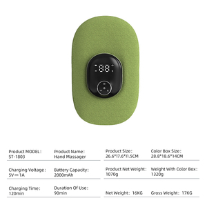 Groothandel Intelligentie Draadloze Vier Modi Verwarmde Rek- en Drukmassage Handmassager voor Ontspanning van Links en Rechts Handen - Product Image 6
