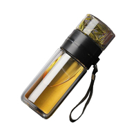 Bouteille à emporter pour sportif en plein air, infuseur à thé en verre pour infusion à boire, pour le voyage
