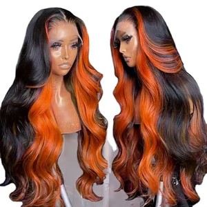 <span class=keywords><strong>Parrucche</strong></span> Frontali in Pizzo con <span class=keywords><strong>Capelli</strong></span> Umani Color Zenzero 13x4 HD Senza Colla, Parrucca Ondulata Pre-Sfoltita Brasiliana - Product Image 6