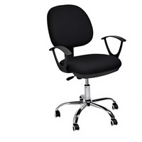Chaise de bureau moderne et minimaliste à dossier haut, confortable, ergonomique, respirante, avec base à 5 étoiles, réglable en hauteur, chaise fixe
