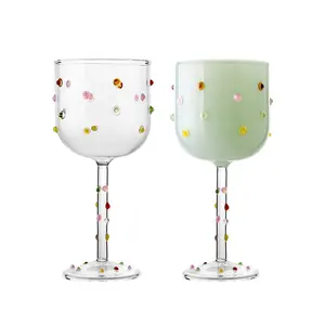 300ml 창조적 인 디자인 다채로운 설탕 콩 매우 다채로운 와인 잔 레드 와인 잔 컵