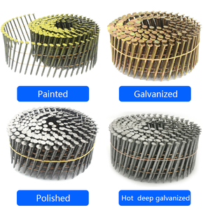 Precio de fábrica 2,5*70mm anillo de acero galvanizado vástago paleta bobina clavo punta de diamante para paletas de madera Material de hierro Clavo Rolado - Product Image 3