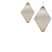 Lanterne pliable créative de style nordique moderne et minimaliste, abat-jour de lustre en fer et tissu, pour salon et salle à manger