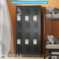 Armoire de rangement en acier la plus vendue pour salle de sport commerciale, école, bureau – Grand organisateur métallique avec portes et étagères verrouillables