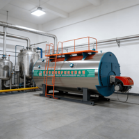 Chaudière à vapeur horizontale à trois passages de 8 tonnes à faible consommation d'énergie, au gaz naturel ou au mazout, pour usine de grande capacité