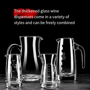 Set Dispenser Anggur Tebal untuk Penggunaan Komersial, Dispenser Anggur Bergradasi 100ml, Dekanter Kaca untuk Anggur Merah dan Minuman Keras - Product Image 1