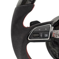 Volant de voiture en fibre de carbone et suède artificiel personnalisé et amélioré pour Audi A3 A4 A5 A6 C6 C7 C8 S4 S5 S6 B7 B8.5 B8 B9.