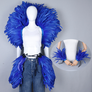 Set Professionale Unisex di Ali di Piume + Gonna + Copri Polsi, Costume Soffice e Morbido per Cosplay, Halloween, Natale, Matrimoni - Product Image 5