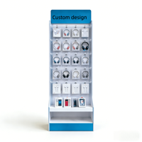 Support d'affichage électronique sur pied personnalisé, présentoir multi-niveaux pour casques et écouteurs pour magasin de détail