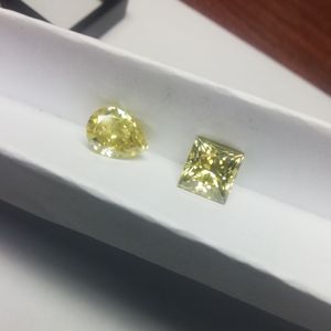 Phòng thí nghiệm tạo ra Dark/ánh sáng vàng vàng kim cương màu 1CT 1.5ct 2ct công chúa Cushion cut Champagne Loose moissanite đá quý - Product Image 2