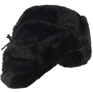 Venta al por mayor Ushanka Azhna Ruso Ushanka Oreja-flap Sombrero Tamaño 55-64 Faux Fur Color Negro - Product Image 4