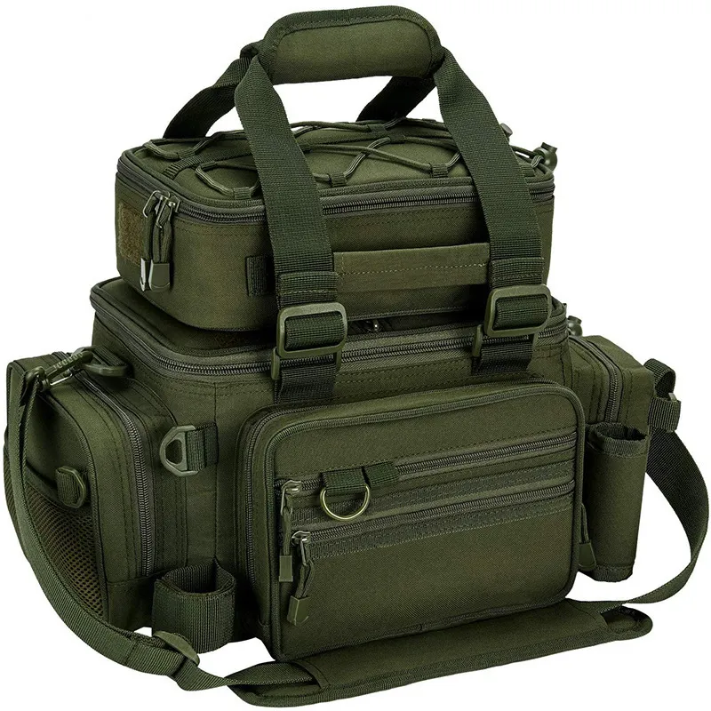 BUBM Custom Fishing Tackle Backpack Gear Big Capacity Waterproof Tackle Rod Fishing Bag With Rain Cover