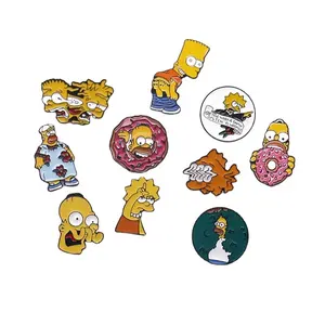 Toptan amerika Anime karikatür yaratıcı patlama broş Simpsons komik rozet Pin