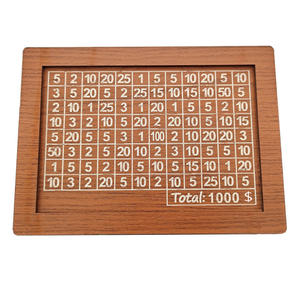 बचत लक्ष्य काउंटर डिजिटल पैमाने पर पुनः प्रयोज्य डिजाइन के साथ बच्चों के लिए लकड़ी का हैंड-निर्मित वर्ग वर्णक बैंक - Product Image 3