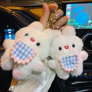 Pendentif en peluche écologique motif lapin mignon de style boutique, décoration à suspendre, accessoires de porte-clés pour sac à dos, pour la rentrée scolaire - Product Image 4