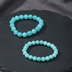 Bracelets en perles turquoise, style classique, bijoux unisexes, forme de boule, accessoire de mode - Product Image 1