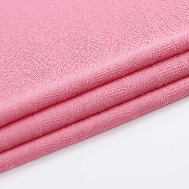 HB20-23 dokuma % 100% polyester spandex le lisi malzeme dar ve geniş çizgili kumaş elbiseler için