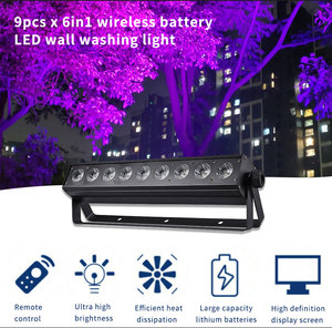 Hat bán buôn 9*18 Wát Pin LED Đèn 9 cái đèn không dây rgbwa + UV 6in1 trong nhà sử dụng thanh KTV ánh sáng sân khấu - Product Image 2