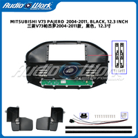 Pour Mitsubishi Pajero V73 (2004-2011) Installation sans découpe, kit de cadre noir anti-reflet de 12,3 pouces à montage direct