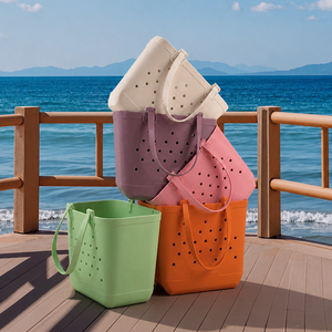 Multifunctional Reusable <b>Summer</b> Beach <b>Bag</b> Custom Printed Logo Waterproof EVA <b>Tote</b> Beach <b>Bag</b> Durable <b>For</b> Work & Outdoor Vacation - Product Image 1