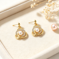 Parures de bijoux plaquées or 2026 avec perles d'imitation, collier chaîne bambou et boucles d'oreilles, accessoires de mariée, de mariage et de soirée pour femmes