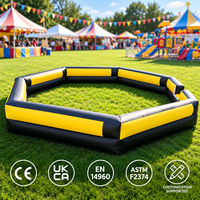Structure gonflable Octogonale de jeu Gaga Ball avec murs souples et sécurisés pour enfants, idéale pour jardin, école, camp, fête, location, utilisation intérieure et extérieure