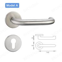 BBDHOME Manija Mecánica de Palanca de Alta Calidad para Puerta con Bocallave para Llave de Baño y Cerradura de Acero Inoxidable