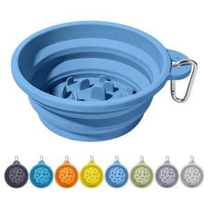 Custom logo Pet Folding Silicone Bowl Outdoor Easy Washable Foldable Dog Bowl Collapsible <b>Puppy</b> Bowl - Product Image 5