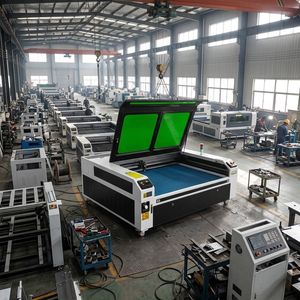 Double Heads 1490 CO2 Laser <b>Cutting</b> engraving <b>Machine</b> 150W High Efficiency for Mass Production Textile Leather Plywood - Product Image 3