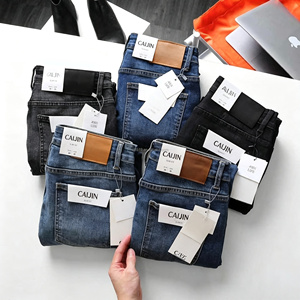 Jeans da Uomo Stile Coreano <span class=keywords><strong>Slim</strong></span> Fit, Pantaloni Lunghi in Denim Elasticizzato Disponibili all'Ingrosso - Product Image 3