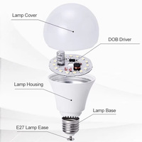 Ampoule LED Économique à Vendre Chaude Matière Première B22 E27 1W 3W 5W 7W 9W 12W 15W 18W 22W 3000K 6500K pour Lampe Lumière
