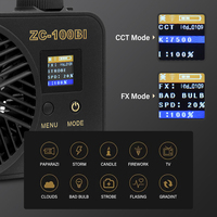 Streaming en direct intérieur led lumière vidéo 2700-7500k cob poche lumières de remplissage 100w vlogging kit téléphone app contrôle pour la prise de vue caméra