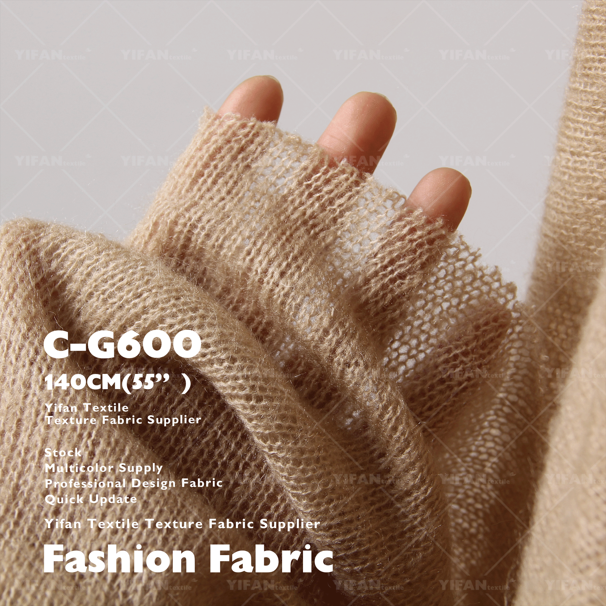 Soft Woolen Fabric With Soft and Light Feel Chunky Knitted Texture Wool Fabric for Dress Shirts and Blouse