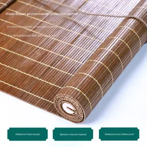 Stores enrouleurs horizontaux en bambou modernes pour l'extérieur, imperméables, anti-moisissure, occultants, sans perçage, rideaux pour la maison, l'hôtel, la salle de thé, décoratifs - Product Image 4