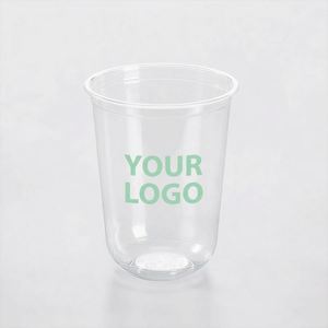 Vaso Transparente Reutilizable de Plástico Transparente de 500 ml, Libre de BPA, para Té con Leche, Jugo de Frutas, con Pared Simple y Pajita - Product Image 1