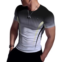 Venta al por mayor 100% poliéster deporte en blanco liso camisetas para hombres de manga corta personalizado Digital de alta calidad Casual para la venta