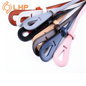 <span class=keywords><strong>Ceinture</strong></span> mince en cuir véritable pour femmes de couleur personnalisée Bande de taille à la mode pour manteau de robe - Product Image 6
