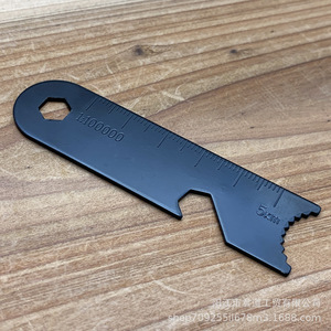 Règle-grattoir multifonctionnelle en acier inoxydable pour allumer le feu, 75x20x1.2mm, outil de survie pour le camping en extérieur - Product Image 2